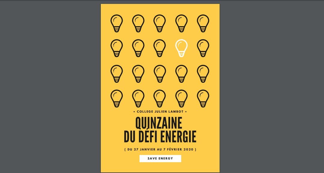 Quinzaine défi énergie