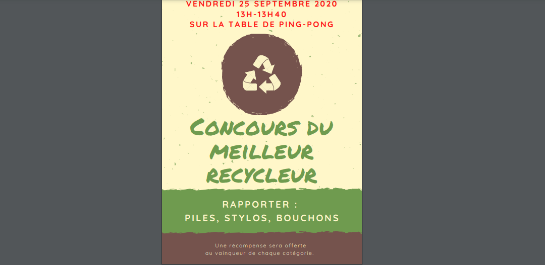 Concours du meilleur recycleur