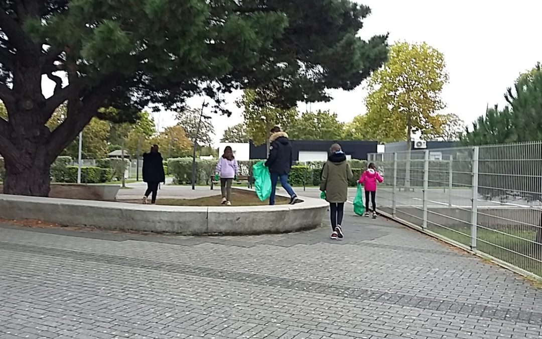 Les éco-délégués réalisent leur « clean up day » du collège