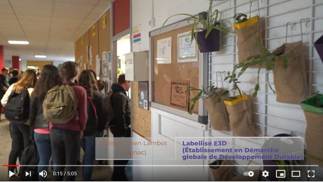 Le collège Julien Lambot, l’un des initiateurs du changement ! Vidéo de présentation de 2 collèges engagés dans la démarche E3D.