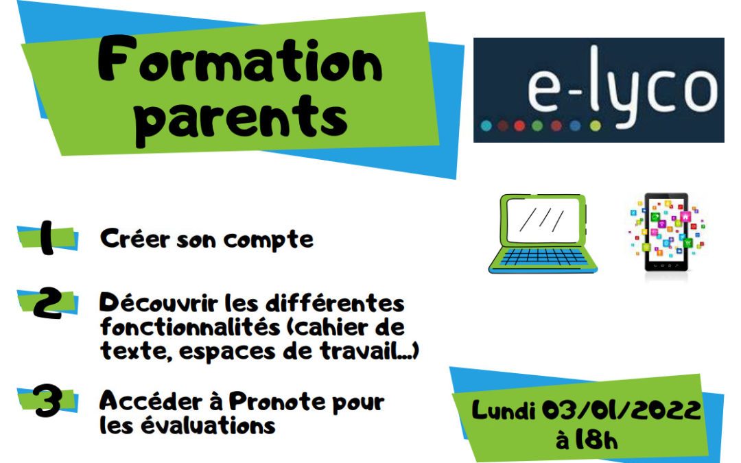 Formation e-lyco pour les parents