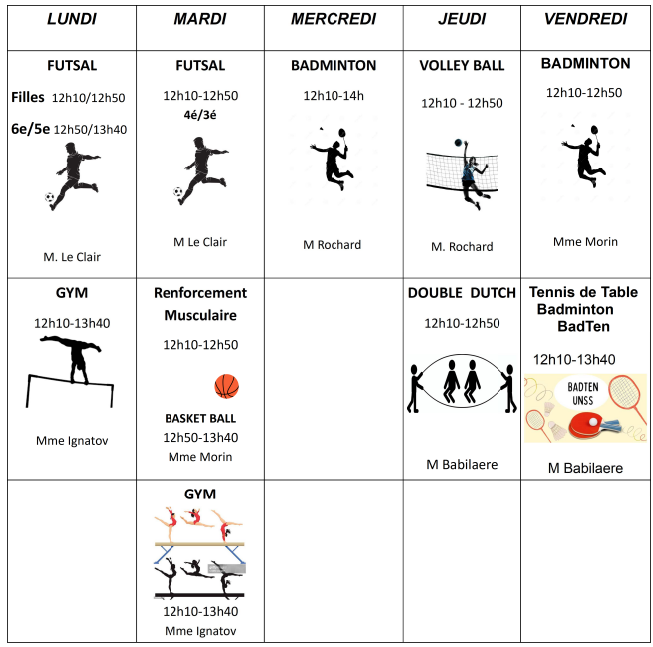 Fiche d’inscription à l’association sportive (AS)